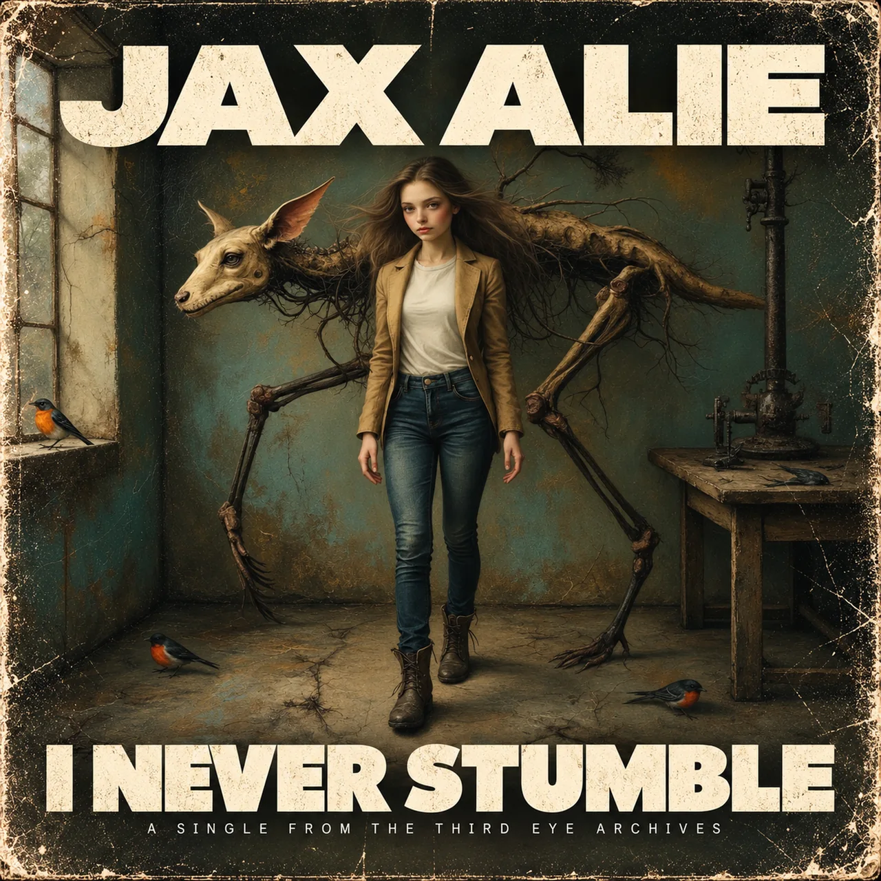 Official single cover for I Never Stumble by JAX ALIE